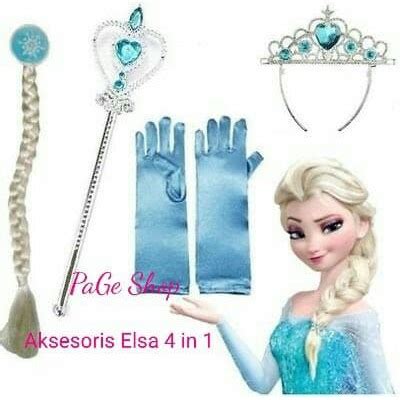 Jual Set Anna Elsa Frozen Set Accesories Komplit Mahkota Tongkat