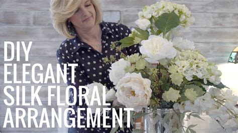 Diy Elegant Silk Floral Arrangement Easy Youtube