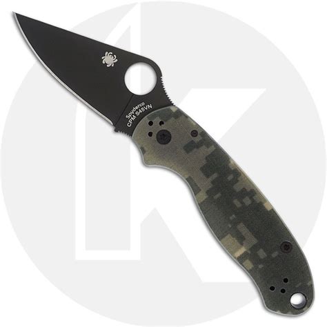 Spyderco C223gpcmobk Para 3 Black Cpm S45vn Camo G10 Compression