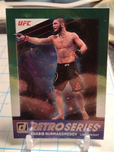 2022 Donruss UFC Retro Series 9 Khabib Nurmagomedov Green Flood