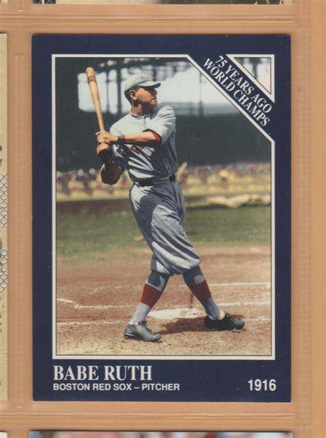 1992 The Sporting News Conlon Collection Prototype 145 Babe Ruth Red Sox