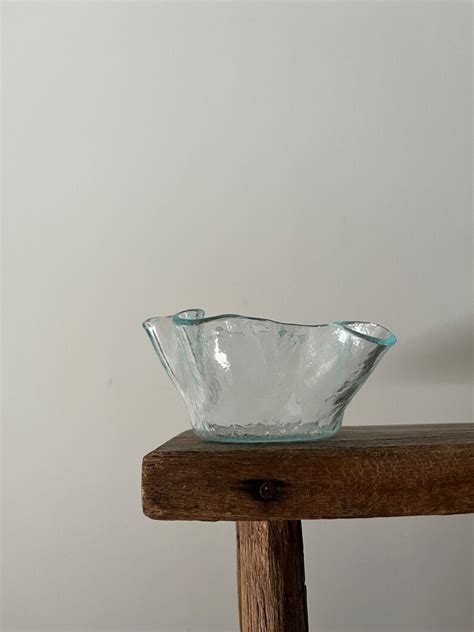 Vintage Handmade Art Glass Bowl Vintage Handmade Wavy Bowl Abstract ...