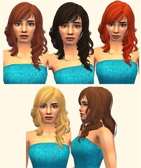 Mod The Sims Casual Glam 2 Hair Retextures Casual Glam Shoulder Lenght Hairstyles