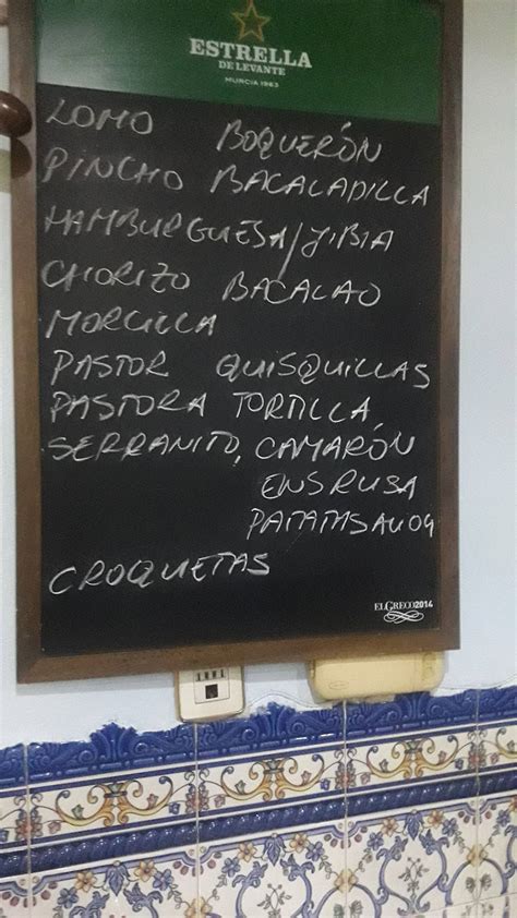 Carta de Restaurante El Timón Adra