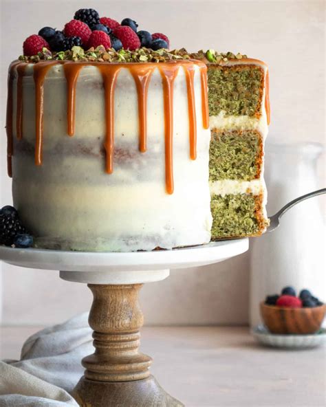 Pistachio Layer Cake In Bloom Bakery