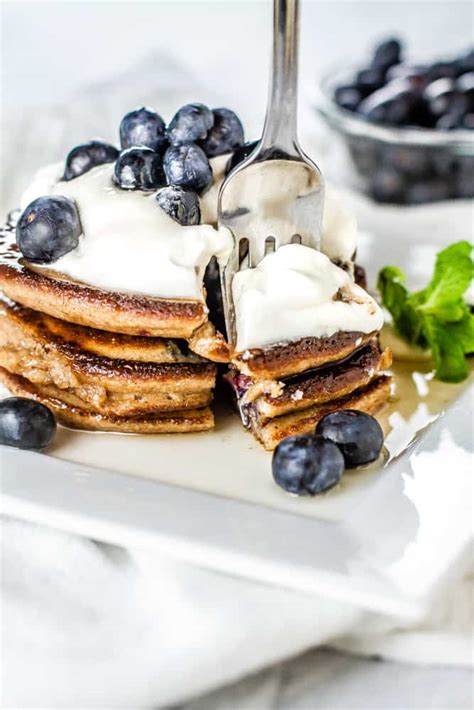 Blueberry Lemon Pancakes Keto Friendly Meiko And The Dish