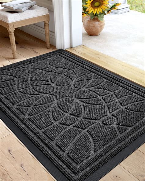 Dexi Front Door Mat Welcome Mat Heavy Duty Durable Low Profile Outside