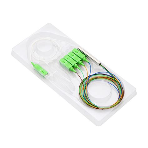 1 4 Color Coded PLC Splitter 60 7 4mm Micro Type Mini Type Blockless