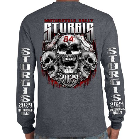 2024 Sturgis Motorcycle Rally Chained Shield Long Sleeve EBay