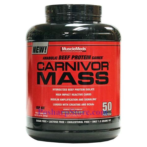 Musclemeds Carnivor Mass Anabolic Beef Protein Gainer Vanillla Caramel