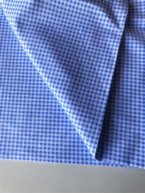 Gingham Check Gingham Fabric Blue And White Gingham Fabric Etsy India