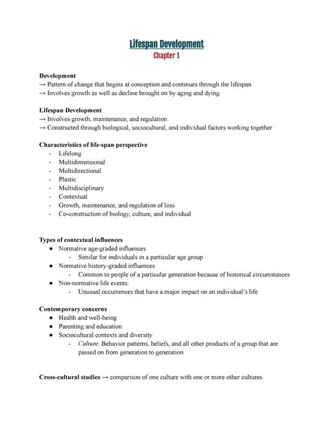 Lifespan Development Ch 1 Lifespan Development Chapter 1