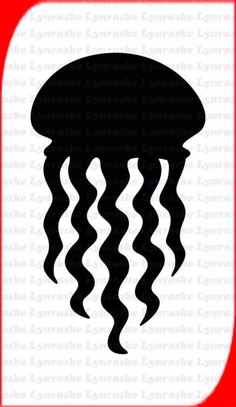 Jellyfish Silhouette SVG Svg Dxf Cricut Silhouette Cut Etsy