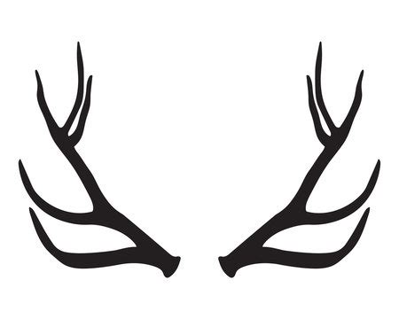 Elk Antlers Outline