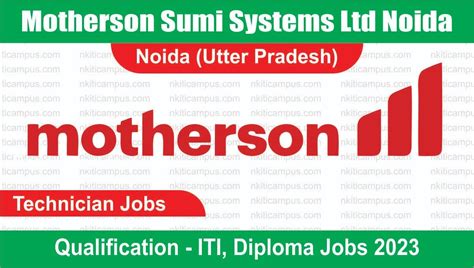 Motherson Sumi Systems Ltd Noida ITI Diploma Jobs Technician Jobs