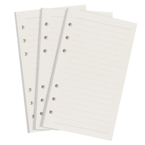 A6 Refill Paper 3 Pack 100GSM Thick Refillable Paper 6 Hole