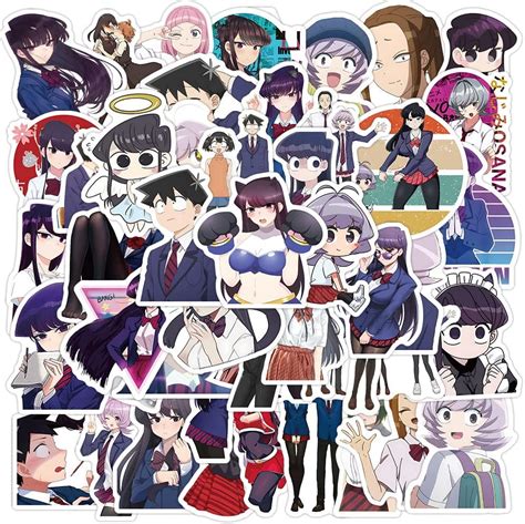 50pcs Komi Cant Communicate Anime Stickers Japanese Manga