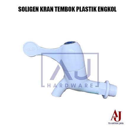 Jual Kran Tembok Plastik New Soligen ASLI Keran Air PVC Tembok Engkol