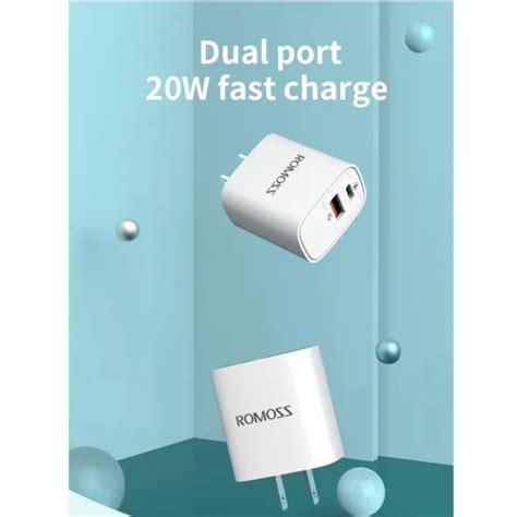 Romoss AC20T 20W PD Qualcomm Fast Charging USB And Type C Slot