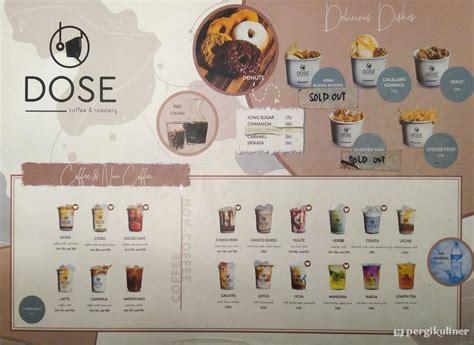 Selalu Diperbarui Menu Dose Coffee Eatery Wonocolo Surabaya