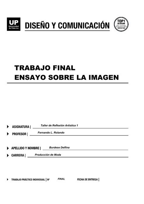 Pdf Trabajo Final Ensayo Sobre La Imagen Fido Palermo Edu