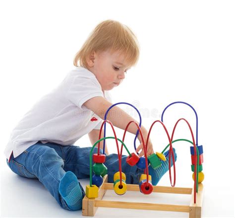 Little Boy In The Classroom At Montessori Environment. Stock Image - Image of kindergarten ...