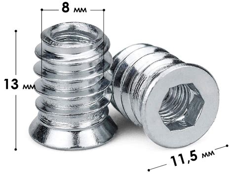 Футорка металлическая D8, М6 Х 13, BU01FL 9X13 - купить в Крепком