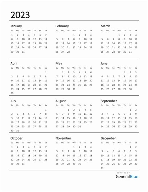 Printable Calendar For