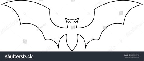 Bat Outline Vector Art Illustration Stock Vector (Royalty Free ...