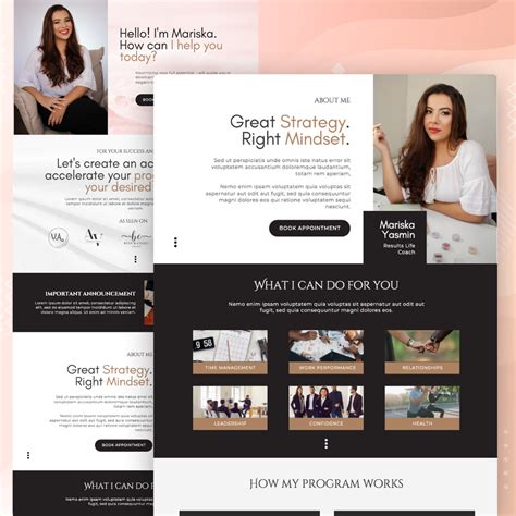 Therapist Canva Landing Page Website Template Kromatic Design Studio