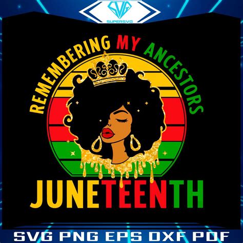 Remembering My Ancestors Juneteenth Png Silhouette Files