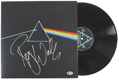 Roger Waters Pink Floyd Signed Dark Side Of The Moon Album Cover W