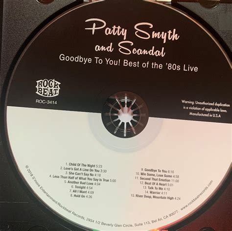 Goodbye To You Best Of The 80s Live Patty Smyth And Scandal