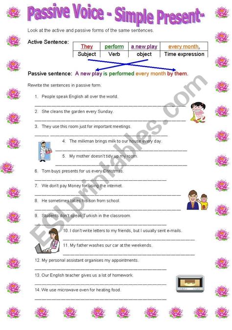 Passive Voice Simple Present Tense Worksheets With Answers Imagesee