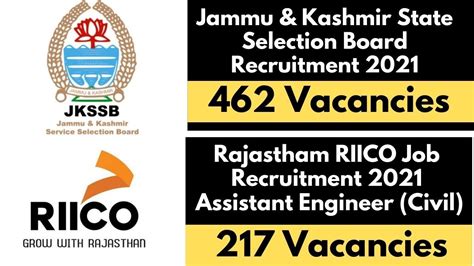 Govt Job Vacancies For Civil Engineers JKSSB Jobs 2021 Rajasthan