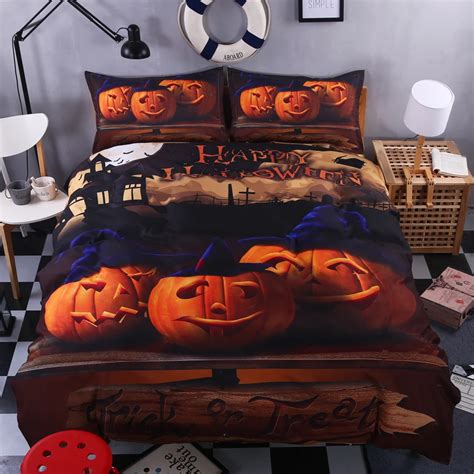 Buy Happy Halloween Bedding Set For Kids 4pcs Funny