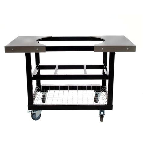 Primo Steel Cart With Stainless Steel Side Tables For Oval Xl Oval