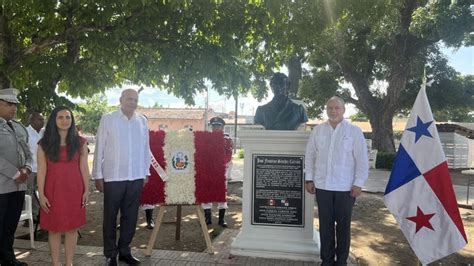 Ofrenda Floral Ante El Busto Del Pr Cer Peruano Don Jos Faustino