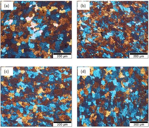 Polarized Light Micrographs Of Materials A As Received Extruded