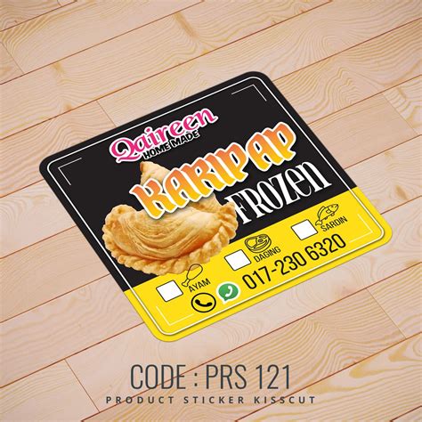 Sticker Karipap Sticker Frozen Food Popia Stiker Makanan Pau Ketupat