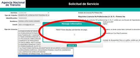 Generar Orden De Pago Para Licencias Ant Portal De Tr Nsito Ecuador