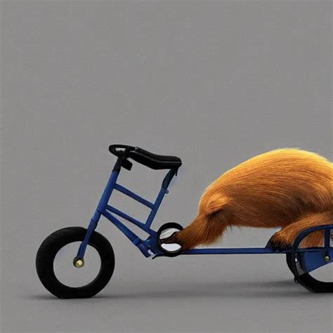 Capybara Riding A Tricycle Digital Art Stable Diffusion Openart