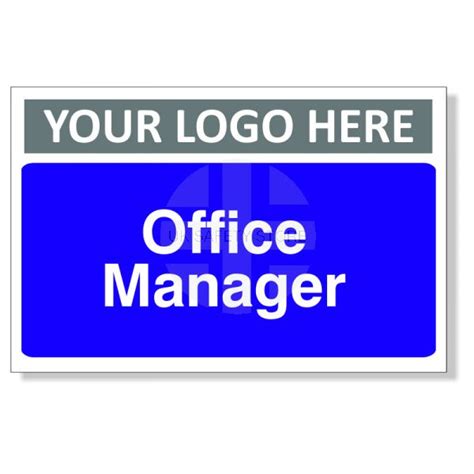 Office Manager Custom Logo Door Sign Uk Safety Store