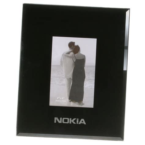 Tinted Black Glass Photo Frame With Black Velvet Backing 4 X 6 F3446