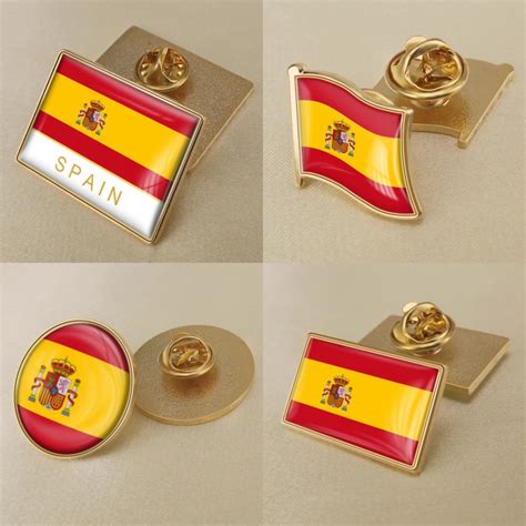 Coat Of Arms Of Spain Flag National Emblem Brooch Badges Lapel Pins Pins And Badges Aliexpress