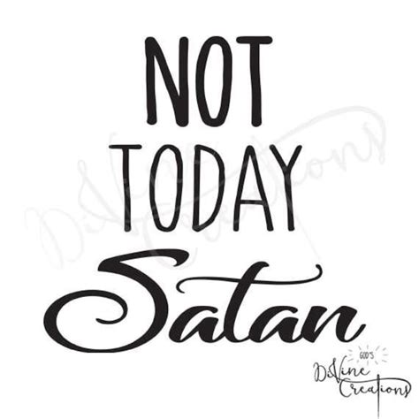 Not Today Satan Design Instant Download Clipart Graphics Etsy