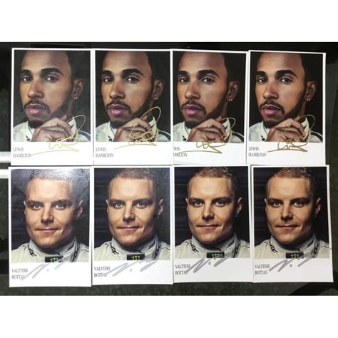 F1 Mercedes AMG PETRONAS LEWIS HAMILTON VALTTERI BOTTAS Postcard W