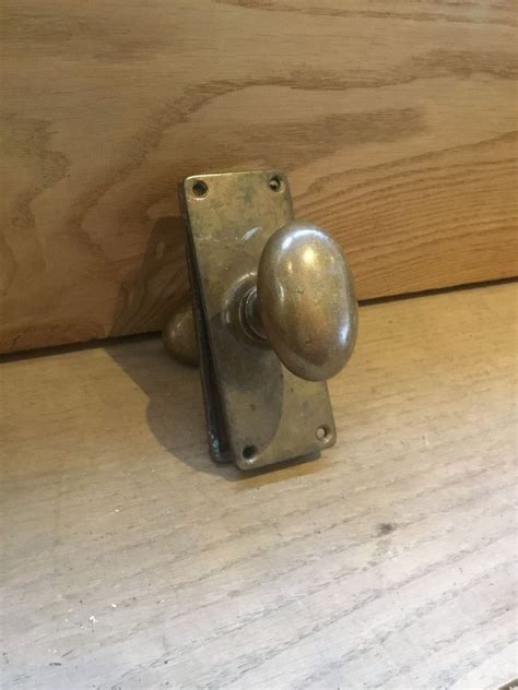 Solid Brass Door Knob And Back Plate Authentic Reclamation