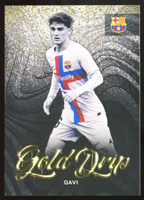 Topps Fc Barcelona Official Team Set Gavi Gold Drip Insert