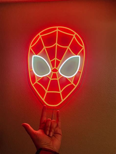 Marvel Neon Sign | Game Room Decor | Spiderman room decor, Spiderman room, Marvel decor